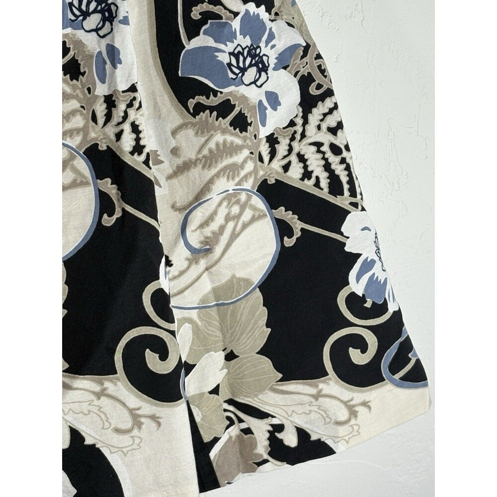 Ann Taylor Women’s Tan, Cream, Black Floral A-Line Zippered Skirt Size 6 Midi - Picture 8 of 10